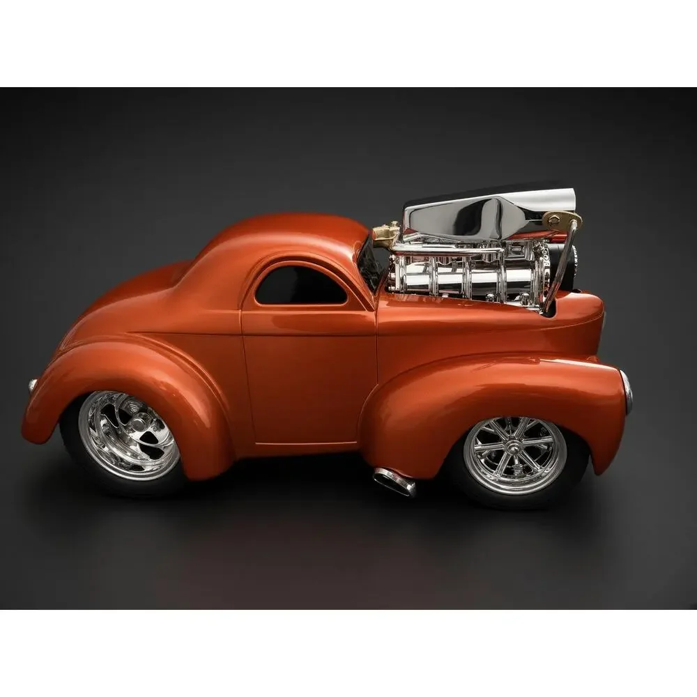 Muscle Machines 1941 Willys Coupe Orange 1:18 Diecast Blown Pro Street Hot Rod